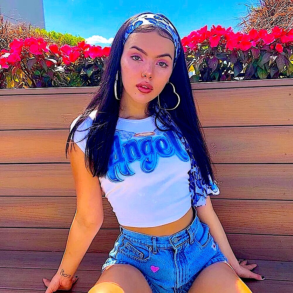 White Angel 😇 y2k crop t-shirt